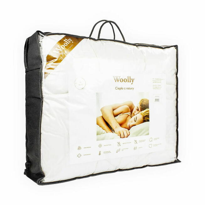 Kołdra 160x200 wełniana Woolly zimowa 100% wełna owacza