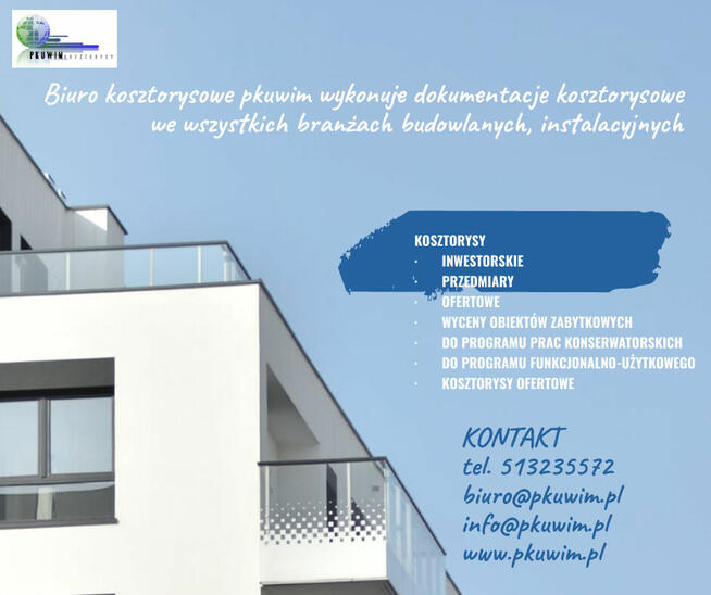 KOSZTORYS wykonam kosztorys