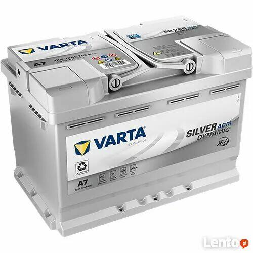 70AH VARTA SILVER A7 P+ 760EN AGM WYSOKI L3