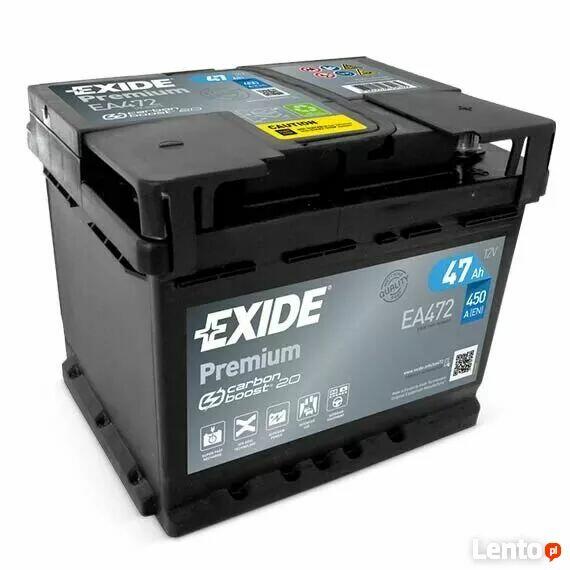 Exide Premium 47Ah 450A EA472 P+