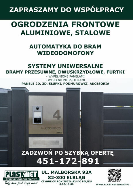 Ogrodzenia stalowe oraz aluminiowe