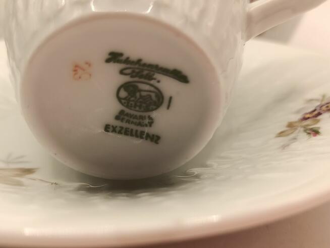 Komplet porlecany Exzellenz filiżanka, mlecznik , cukiernica