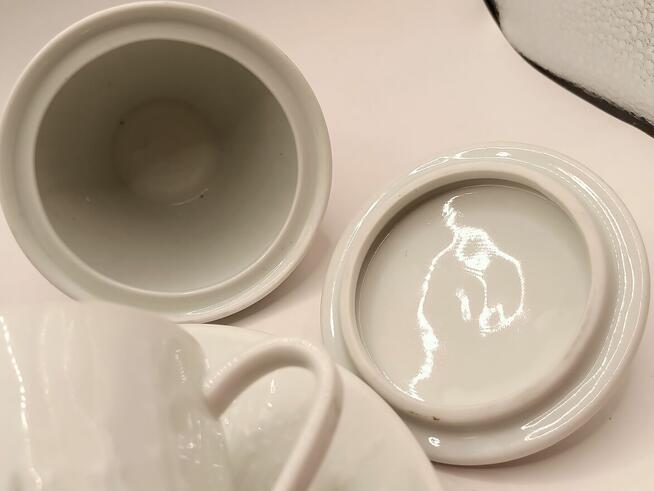 Komplet porlecany Exzellenz filiżanka, mlecznik , cukiernica