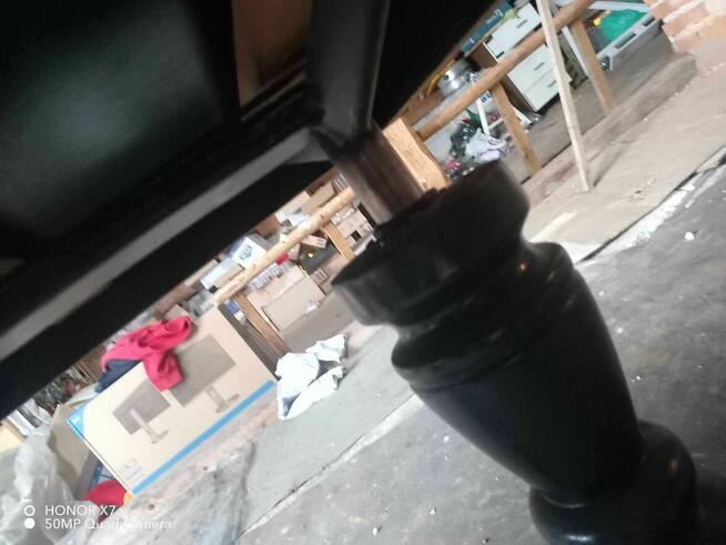 Stylowy stolik kawowy ława rozkładany czarny retro vintage