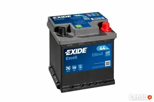 AKUMULATOR 44AH 400A EXIDE EXCELL EB440 P+ KOSTKA L0