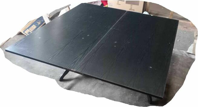 Stylowy stolik kawowy ława rozkładany czarny retro vintage