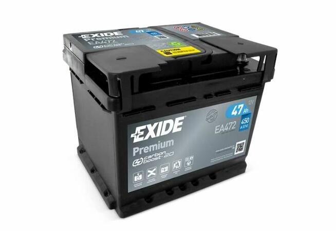 Akumulator Exide Premium 47Ah 450A EA472 PRAWY PLUS