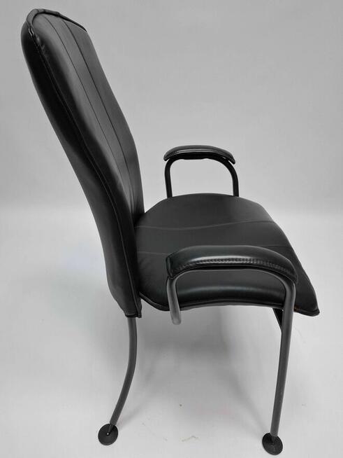 Krzesło biurowe konferencyjne Sitag czarna skóra