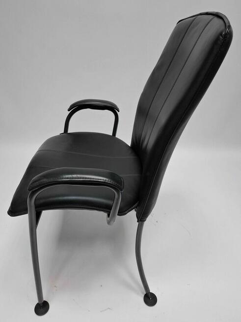 Krzesło biurowe konferencyjne Sitag czarna skóra