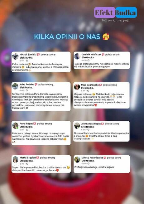 FotoBudka 360 zdjęcia + filmy, Ciężki dym, telefon życzeń