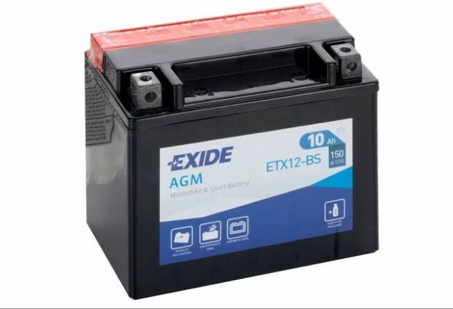 Akumulator motocyklowy EXIDE ETX12-BS YTX12-BS 12V 10Ah 150A