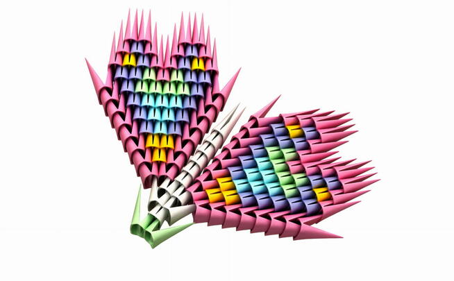 Klocki Konstrukcyjne Origami Meli Gami Pink 500