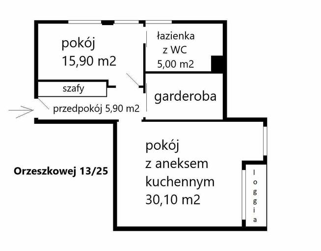 Fantastyczne mieszkanie 61m2, 2 pokoje
