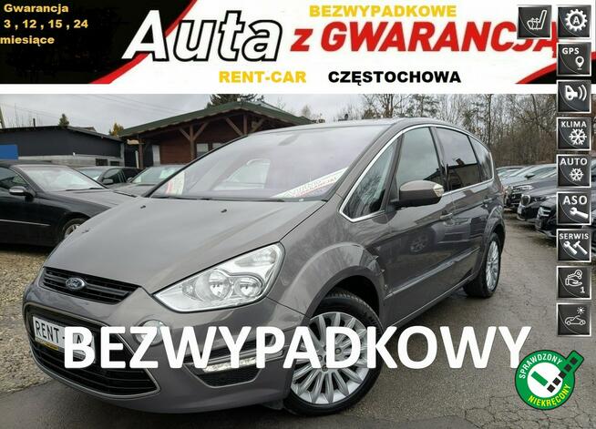 Ford S-Max 2.0TDCi*136PS*OPŁACONY*Bezwypadkowy*Automat*Skóry*Serwis*GWARANCJA