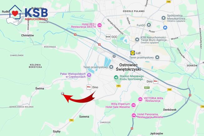 Działka z WZ ul. Dąbrówki, Ostrowiec Św. - 1056m2
