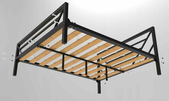 Stelaż łóżka łóżko metalowe sztywne producent loft