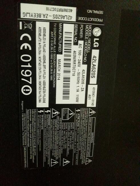 Sprzedam telewizor 3D Lg 42 la 620 s
