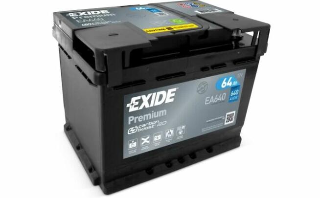 Akumulator 64Ah 640A Exide Premium EA640 EN PRAWY PLUS