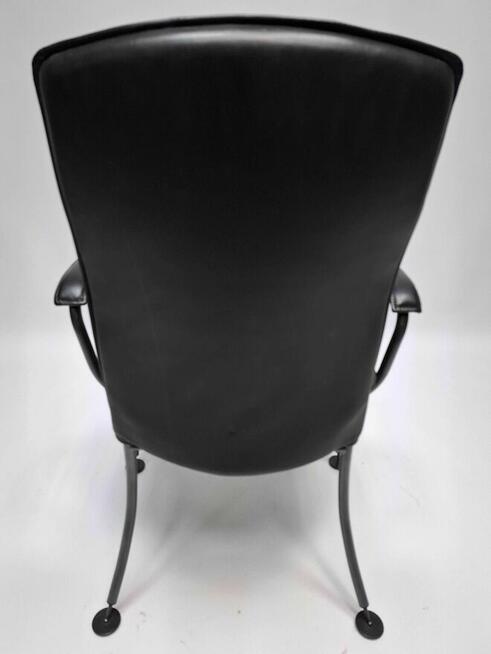 Krzesło biurowe konferencyjne Sitag czarna skóra