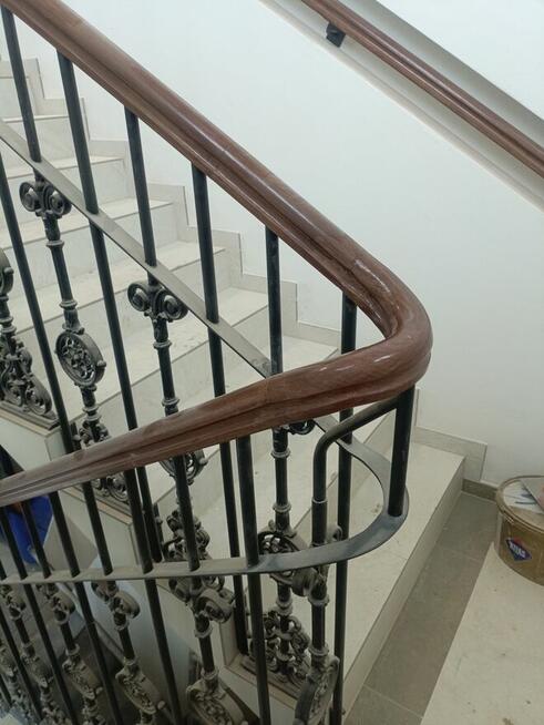 SKRĘT SKRĘTY DO SCHODÓW PORĘCZY BARIERKI ŁUKI DREWNA DREWNI