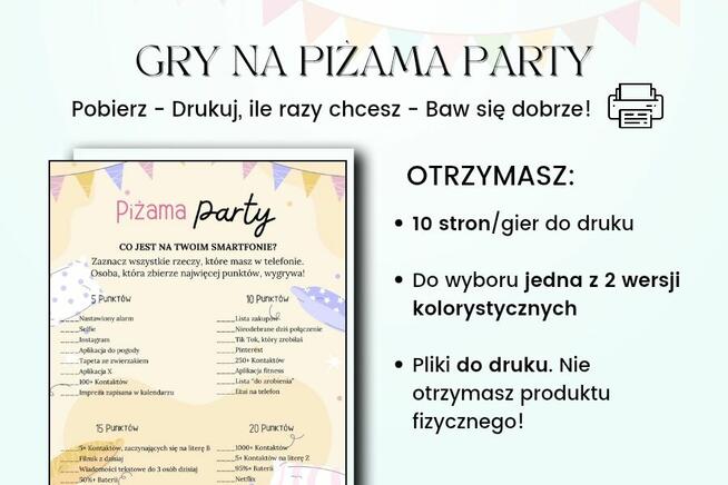 Gry na wieczór panieński, baby shower, weselne, na