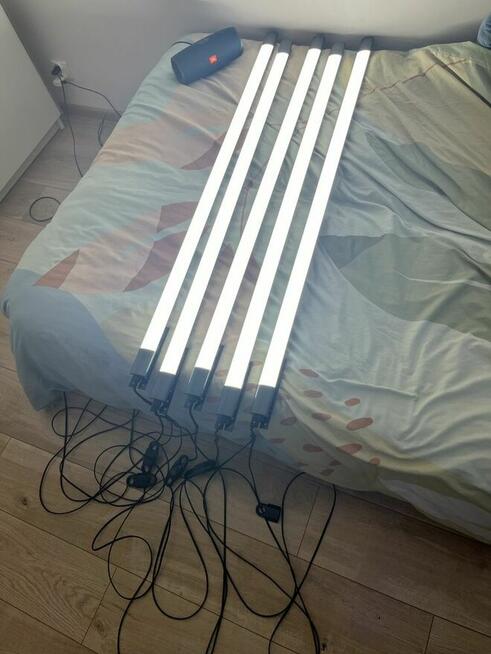 Słupki LED, komplet słupki+ lampy, oświetlenie Fotobudka 360