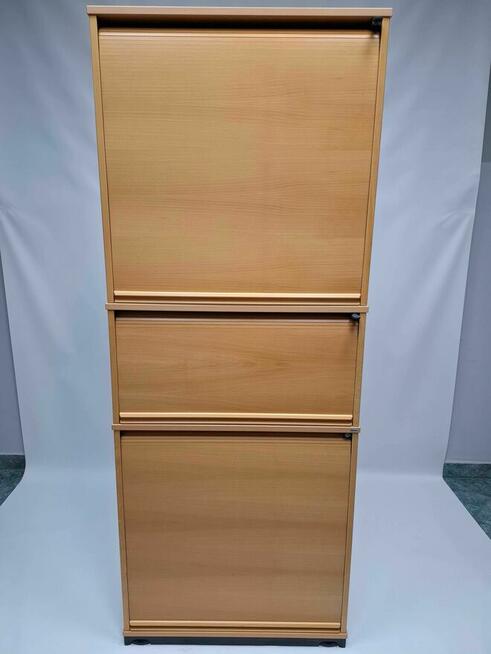 Szafa biurowa aktowa żaluzjowa Kinnarps 5oh buk naturalny