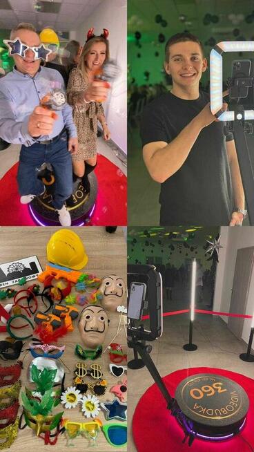FotoBudka 360 zdjęcia + filmy, Ciężki dym, telefon życzeń