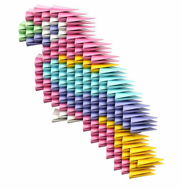 Klocki Konstrukcyjne Origami Meli Gami Pink 500