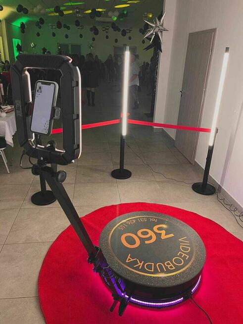 FotoBudka 360 zdjęcia + filmy, Ciężki dym, telefon życzeń