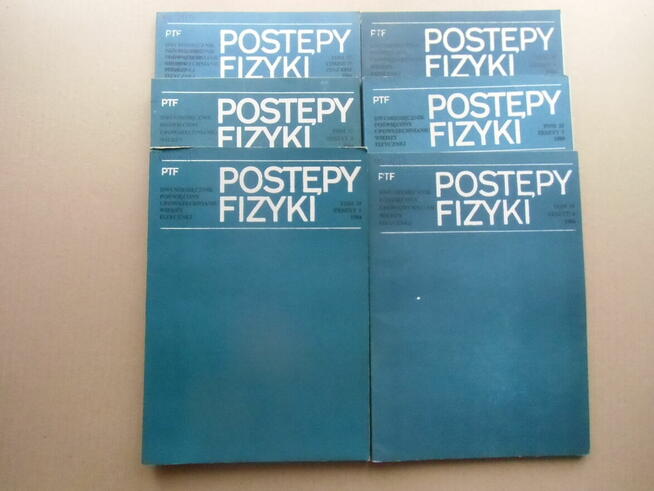 Postepy fizyki-roczniki od 1983 do 1989