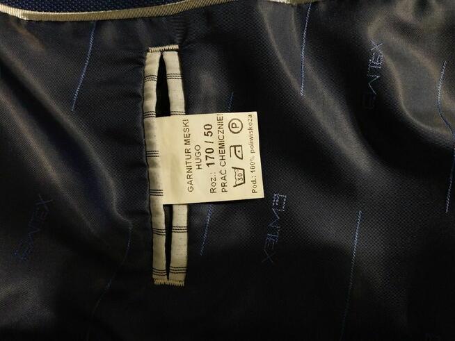 Garnitur męski spodnie kpl granatowy zadbany