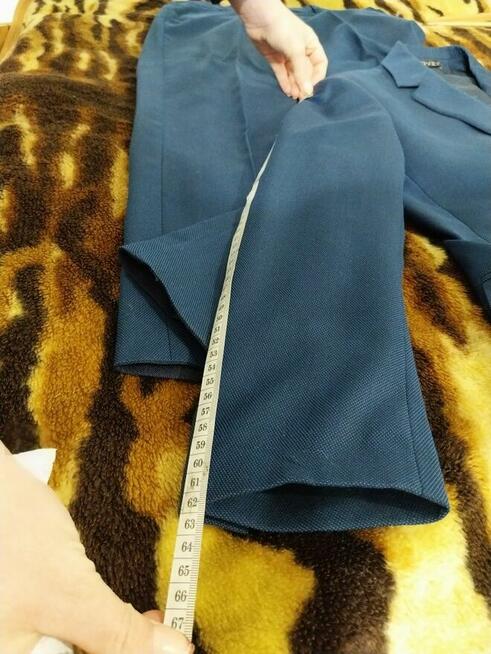 Garnitur męski spodnie kpl granatowy zadbany