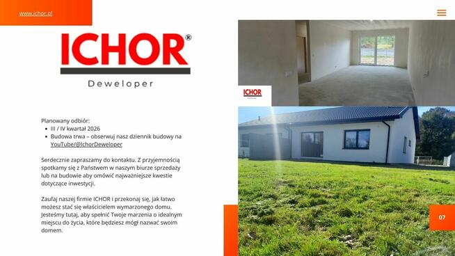 DOM Parterowy | Podłogówka, ogrodzenie, pompa ciepła ICHOR