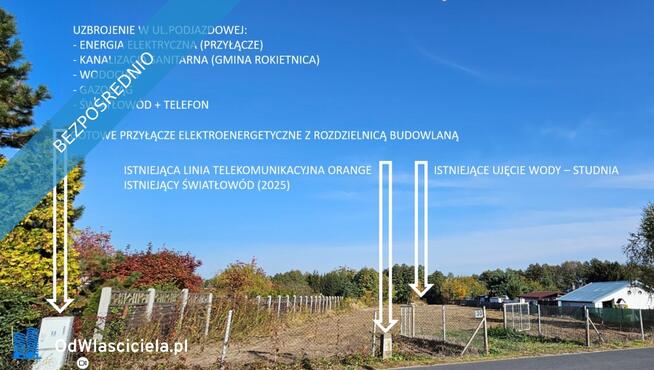 Działka budowlana o powierzchni 5386m2 z MPZP, pełne uzbrojenie, sprzedaż bezpośrednia.