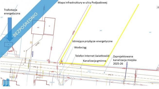 Działka budowlana o powierzchni 5386m2 z MPZP, pełne uzbrojenie, sprzedaż bezpośrednia.