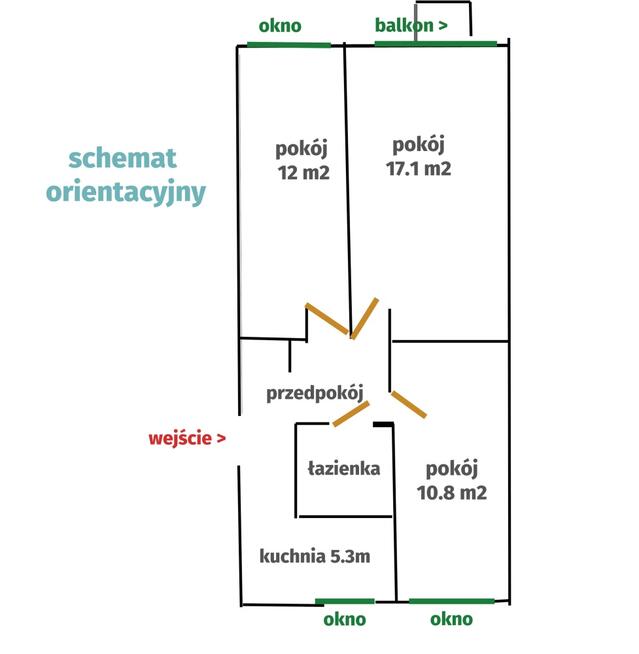 BEZPOŚREDNIO | mieszkanie | 3 pokoje | 57m |winda