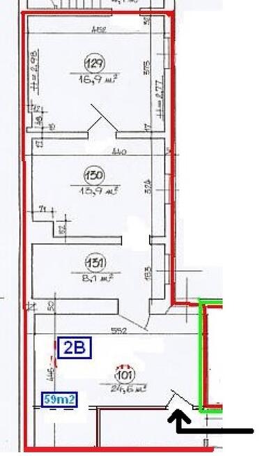Lokal biurowy 59 m w ścisłym centrum Ostrowa Wlkp.
