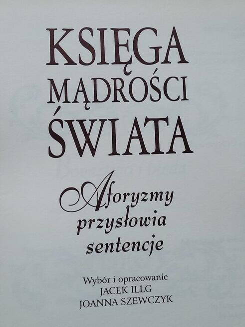 Księga mądrości świata Aforyzmy przysłowia sentencje 2012