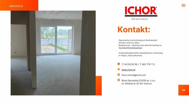 DOM Parterowy | Podłogówka, ogrodzenie, pompa ciepła ICHOR