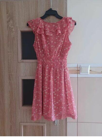 NOWA Śliczna koralowa sukienka damska