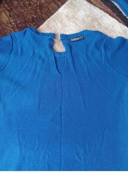 NOWA Śliczna ciepła niebieska bluzka damska