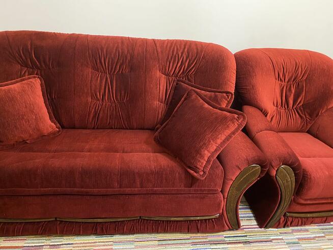 Sofa rozkladana z 2 fotelami -komplet