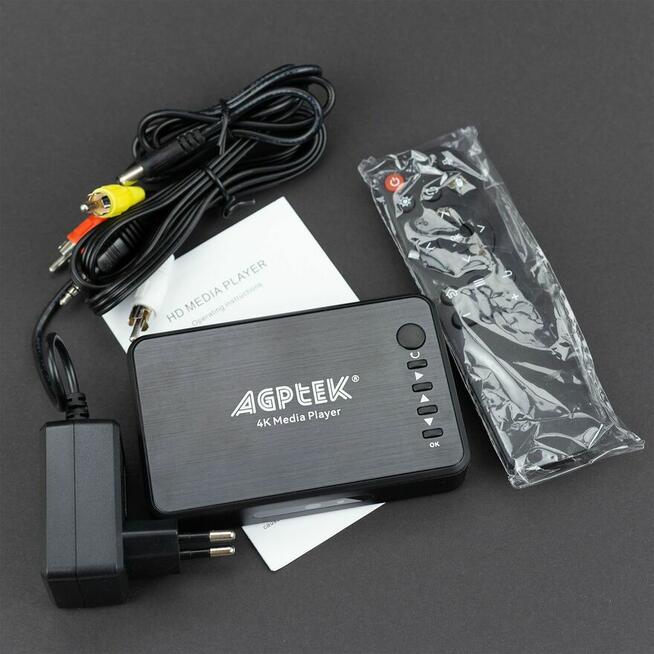 AGPTEK 4K Media Player – odtwarzacz HDMI USB SD