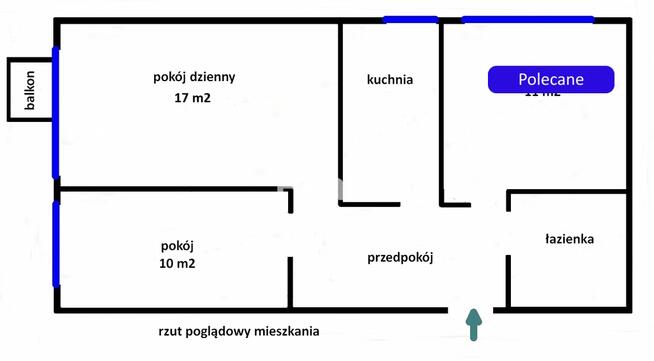 Gotowe do wprowadzenia, słoneczne 3 pokoje, balkon