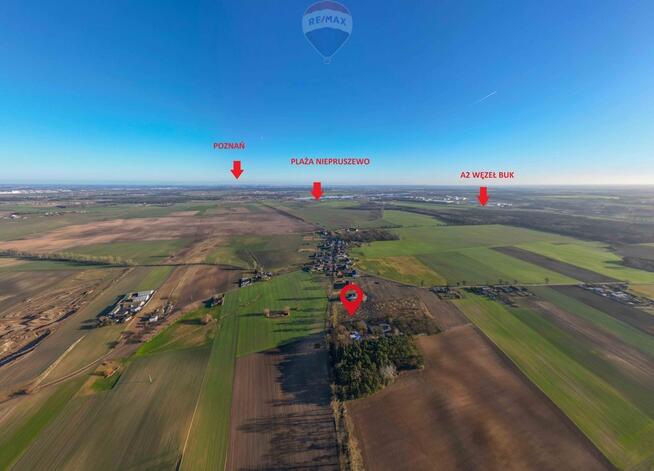 Działka budowlana 20 min od Poznania przy A2 Buk