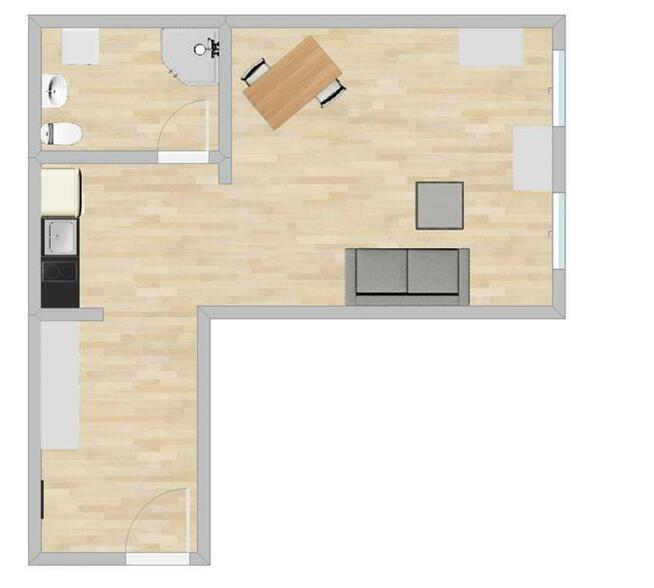 Gdańska 46, Śródmieście, jasna kawalerka