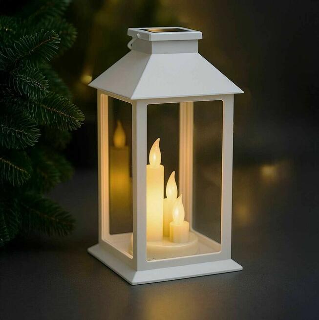 Lampion solarny 29 cm dekoracja ogrodu tarasu domu znicz