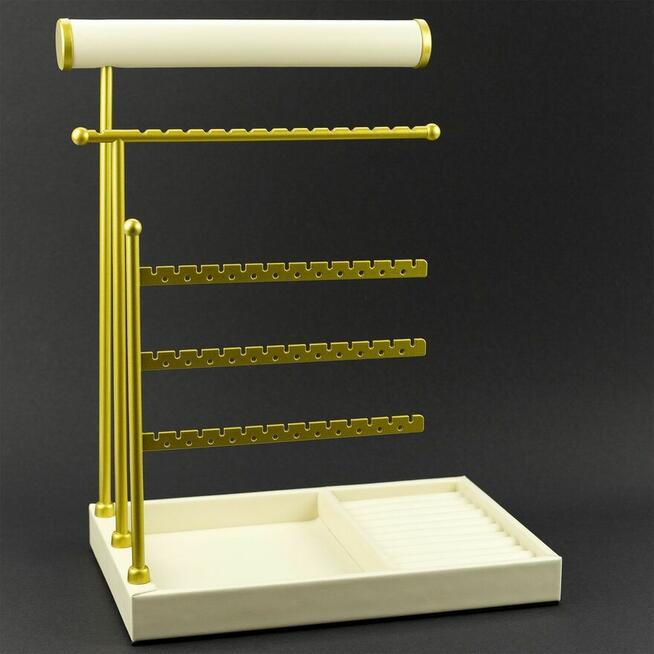 Organizer stojak na bizuterie VLANDO krem zloto