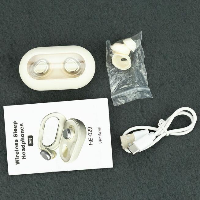 Sluchawki bezprzewodowe HE 029 do spania etui zestaw